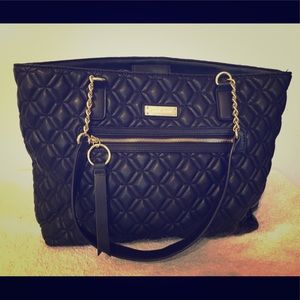 Nine West black faux leather shoulder bag!